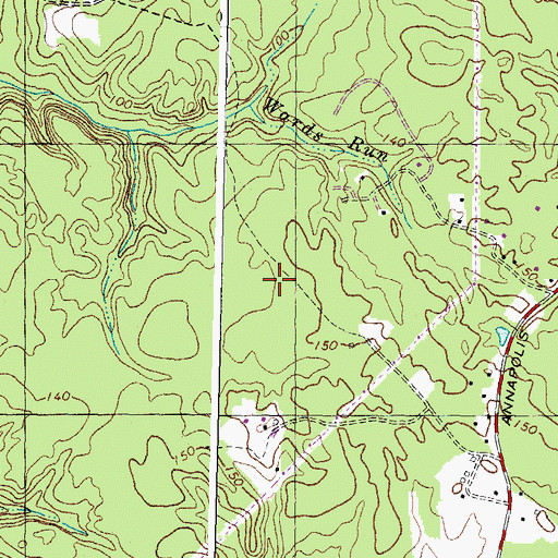Topographic Map of Finagin Airfield, MD