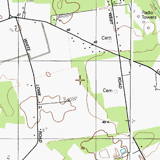 Topographic Map of Tim's Airport, MD