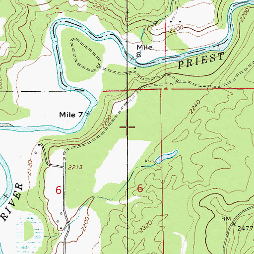 Topographic Map of Flying H Ranch Airport, ID