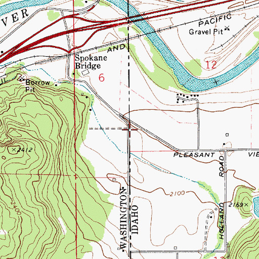 Topographic Map of Scanlon Airport, ID