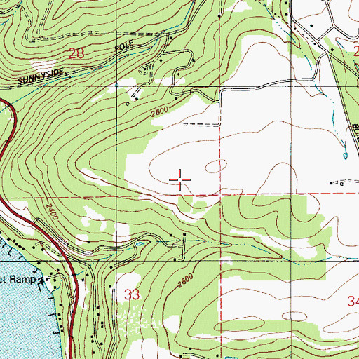 Topographic Map of Regan Ranch Airport, ID