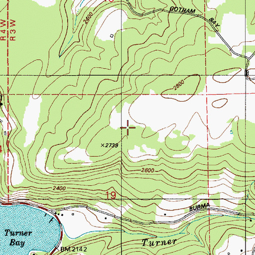 Topographic Map of Pisch's Place Airport, ID