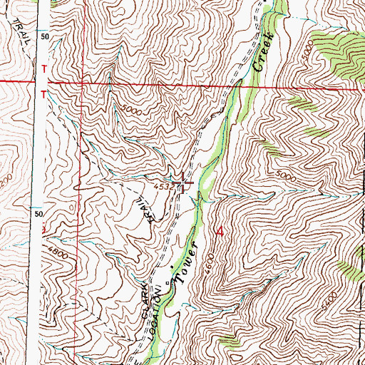 Topographic Map of Lewis and Clark Airstrip, ID