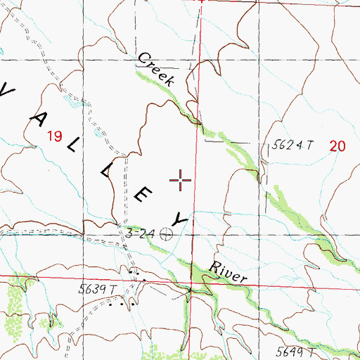 Topographic Map of Flying Joseph Ranch Airport, ID