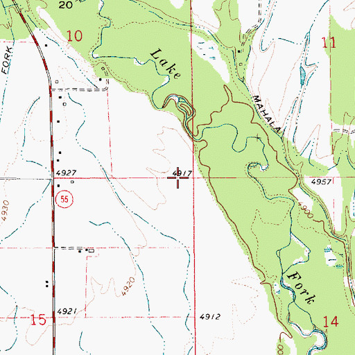 Topographic Map of Flying A Ranch Airport, ID