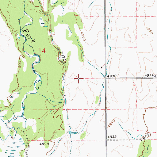Topographic Map of Splan Airport, ID