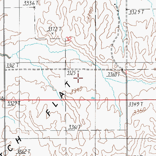 Topographic Map of Coyote Ridge Airport, ID