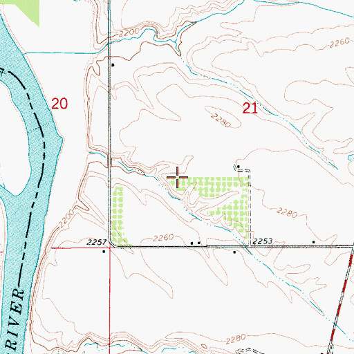 Topographic Map of Lemons Field, ID