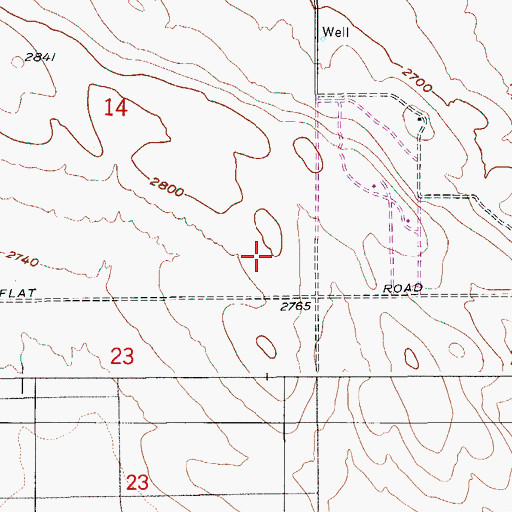 Topographic Map of Sky Ranch South Airport, ID