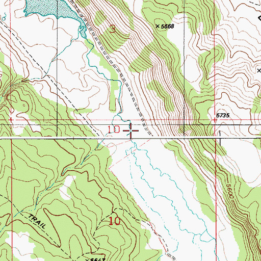 Topographic Map of Josephine Ranch Airport, ID