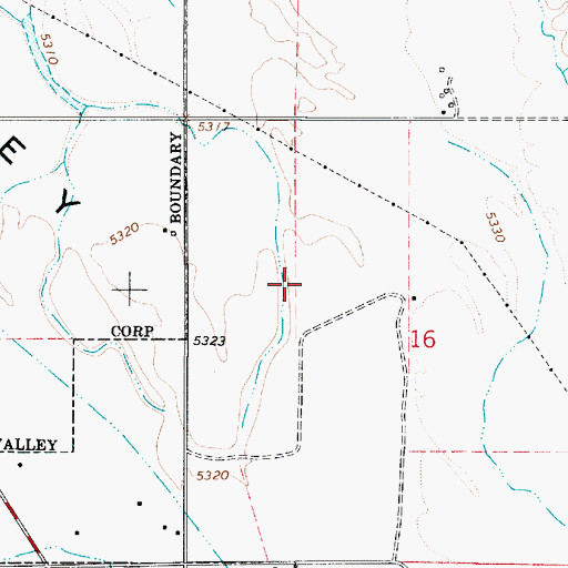Topographic Map of Huskey Airport, ID