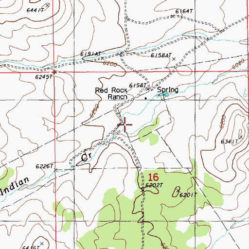 Topographic Map of Red Rock Ranch Airport, NV