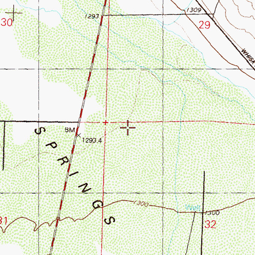Topographic Map of Rolling Thunder Airport, NV