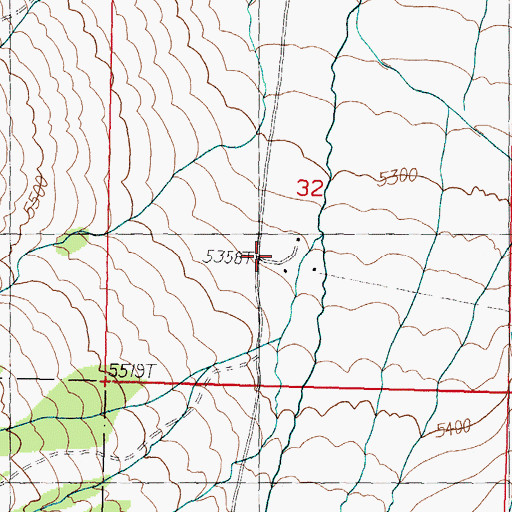 Topographic Map of Desert Creek Airport, NV