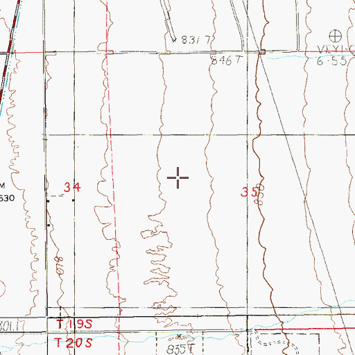 Topographic Map of Valley View Airport, NV