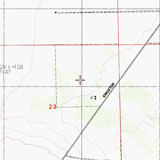 Topographic Map of Kingston Ranch Airport, CA