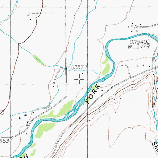 Topographic Map of Bar Flying E Airport, WY