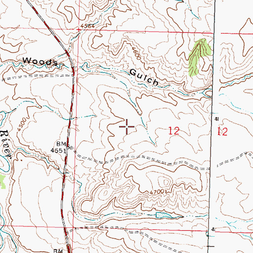 Topographic Map of Red Reflet Ranch Airport, WY