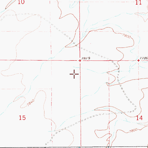 Topographic Map of Haas Airport, WY
