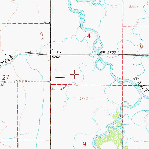 Topographic Map of Freedom Air Ranch Airport, WY