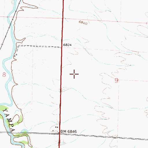 Topographic Map of Mesa 1 Airport, CO
