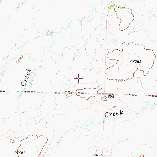 Topographic Map of Lucky L Ranch Airport, CO