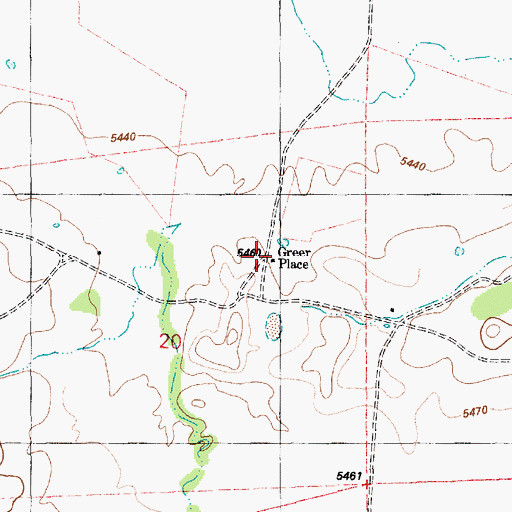 Topographic Map of Greer Place, AZ