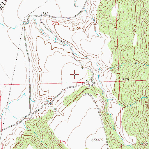 Topographic Map of Dry Pen Airport, CO