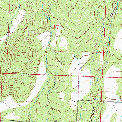 Topographic Map of Mesawood Airpark, CO