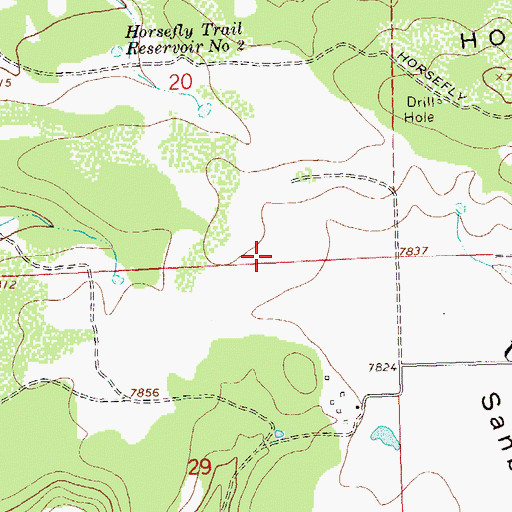 Topographic Map of Flying M & M Ranch Airport, CO