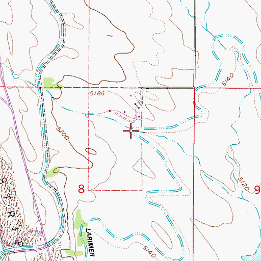 Topographic Map of Kellogg Airstrip, CO