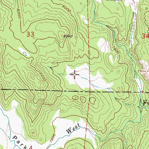 Topographic Map of Elk Park Ranch Airport, CO