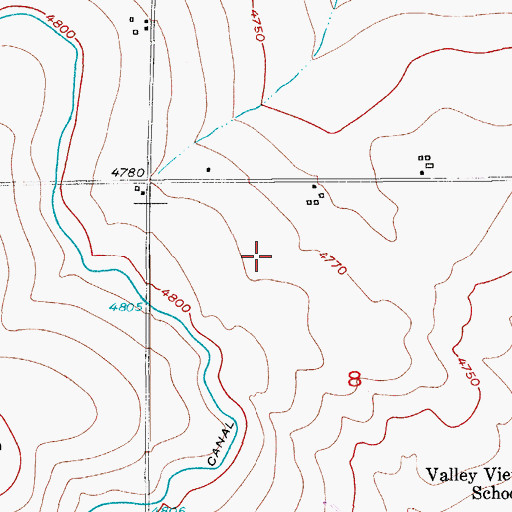 Topographic Map of Beaugh Airport, CO