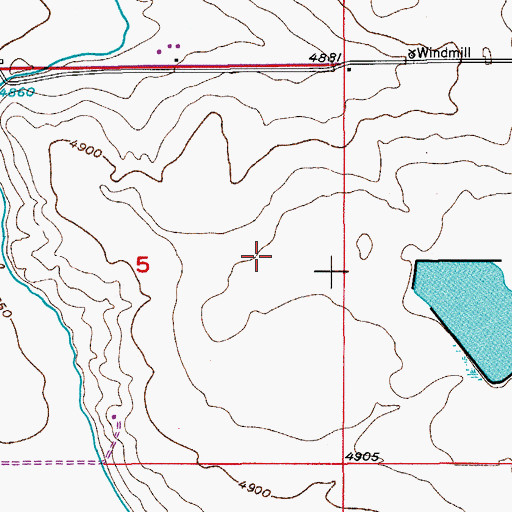 Topographic Map of Reck Airstrip, CO