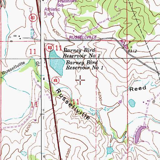 Topographic Map of Reed Hollow Ranch Airport, CO