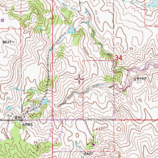 Topographic Map of Yukon Airport, CO