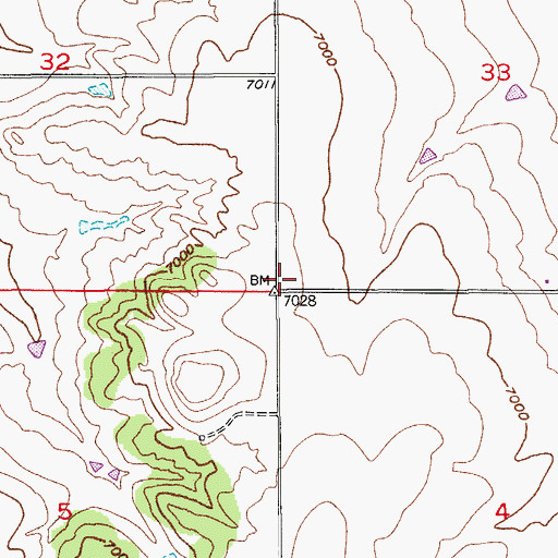 Topographic Map of Ambrosich Field, CO