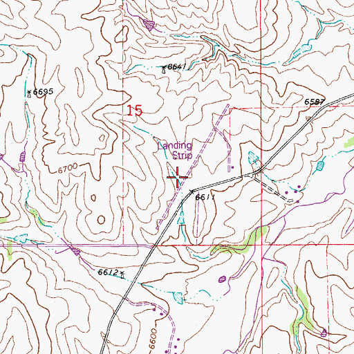 Topographic Map of Comanche Creek Airport, CO