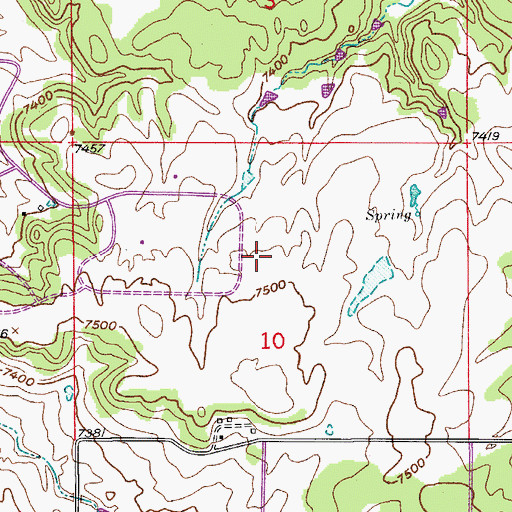 Topographic Map of Mountain View Ranch Airport, CO