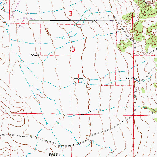 Topographic Map of Bijou Springs Ranch Airport, CO