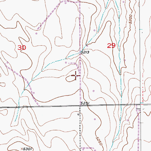 Topographic Map of East Moore Field, CO