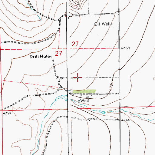 Topographic Map of Morris Airport, CO