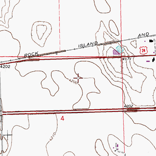 Topographic Map of Aviation Acres Airport, CO