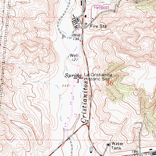 Topographic Map of La Cristianita Historic Site, CA