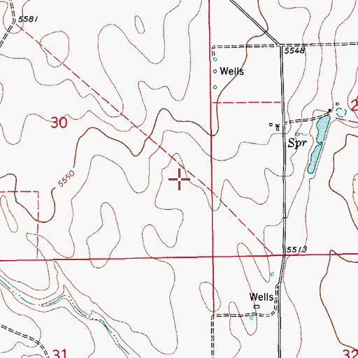 Topographic Map of Lone Tree Ranch Airport, CO