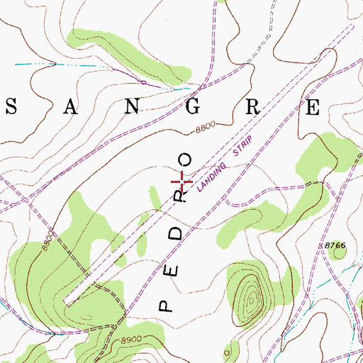 Topographic Map of Melby Ranch Airstrip, CO