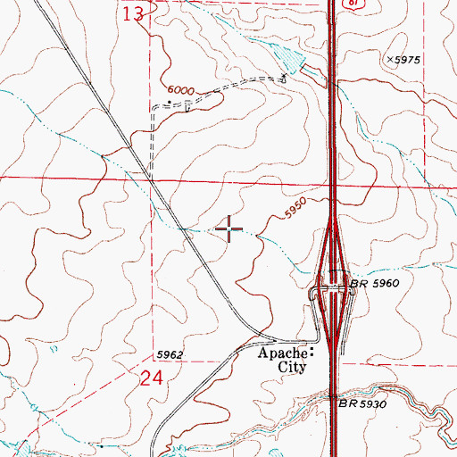 Topographic Map of Mann Ranch Airport, CO