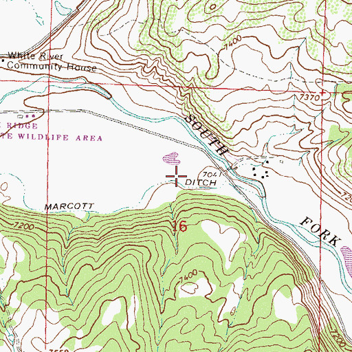 Topographic Map of Flying Dog Ranch Airstrip, CO