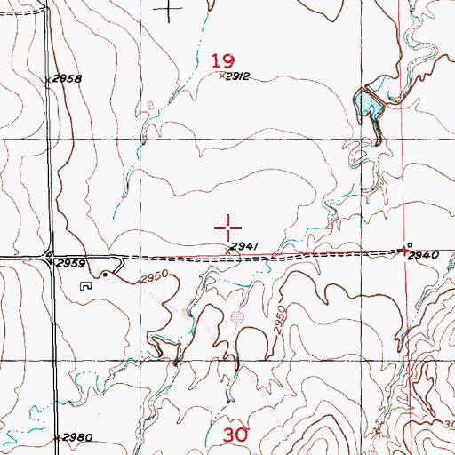 Topographic Map of Running Colors Airport, SD
