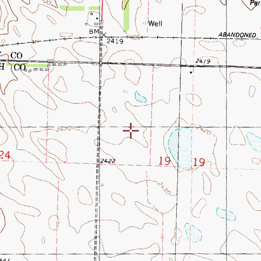 Topographic Map of Cheyenne Eagle Butte Airport, SD